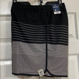 George Black and Gray Men's Swim Shorts